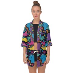 Dino Cute Open Front Chiffon Kimono by Mjdaluz
