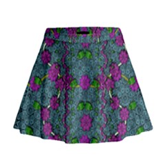 The Most Beautiful Flower Forest On Earth Mini Flare Skirt by pepitasart