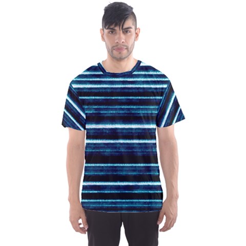 Bandes Peinture Bleu Profond Men s Sports Mesh Tee by kcreatif