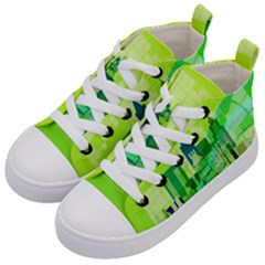 Architecture Skyline Kids  Mid-top Canvas Sneakers by Wegoenart