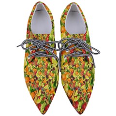 Background Pattern Structure Fruit Women s Pointed Oxford Shoes by Wegoenart