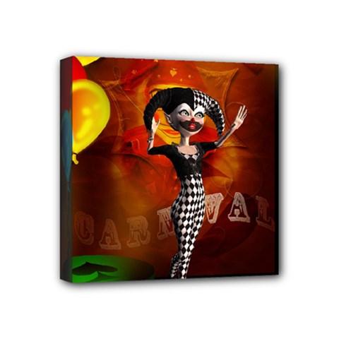 Cute Little Harlequin Mini Canvas 4  X 4  (stretched) by FantasyWorld7