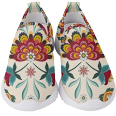 Baatik Print  Kids  Slip On Sneakers by designsbymallika