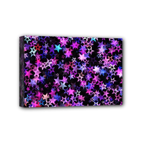 Christmas Paper Star Texture Mini Canvas 6  X 4  (stretched) by Vaneshart