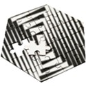 Background Black White Design Wooden Puzzle Hexagon View3