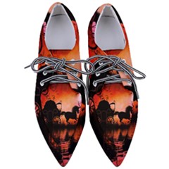 Drive In The Night By Carriage Women s Pointed Oxford Shoes by FantasyWorld7