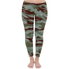 Brown And Green Camo Classic Winter Leggings by McCallaCoultureArmyShop