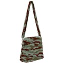 Brown and Green Camo Zipper Messenger Bag View1