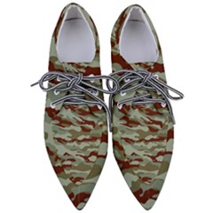 Brown And Green Camo Women s Pointed Oxford Shoes by McCallaCoultureArmyShop