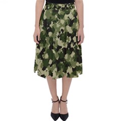 Dark Green Camouflage Army Classic Midi Skirt by McCallaCoultureArmyShop