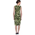 Dark Green Camouflage Army Classic Sleeveless Midi Dress View2