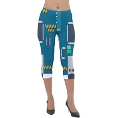 Amphisbaena Two Platform Dtn Node Vector File Lightweight Velour Capri Leggings  by Sapixe