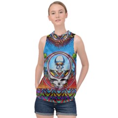 Grateful Dead Wallpapers High Neck Satin Top by Sapixe