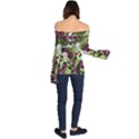 Salad Lettuce Vegetable Off Shoulder Long Sleeve Top View2