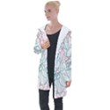 Flowers Longline Hooded Cardigan View1