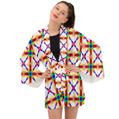 Rainbow Pattern Long Sleeve Kimono by Mariart