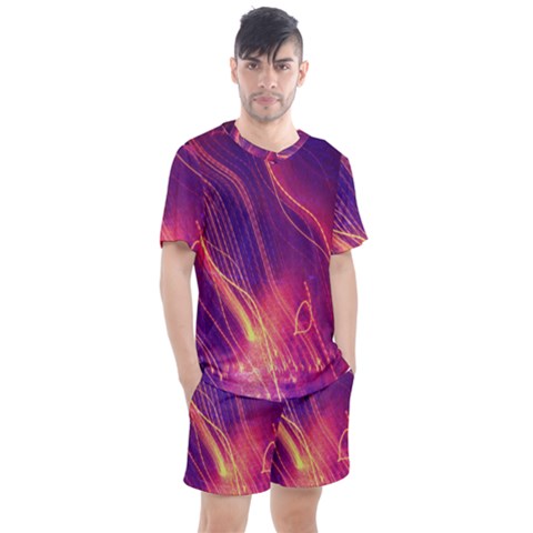 Abstrait Lumière Men s Mesh Tee And Shorts Set by kcreatif