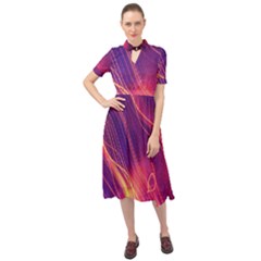 Abstrait Lumière Keyhole Neckline Chiffon Dress by kcreatif