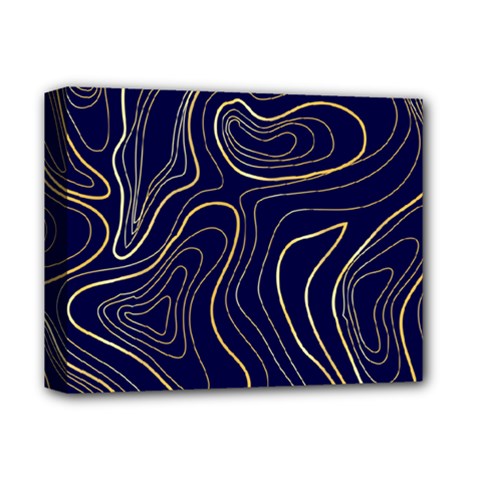 Golden Lines Pattern Deluxe Canvas 14  X 11  (stretched) by designsbymallika