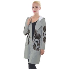 One Island Two Horizons For One Woman Hooded Pocket Cardigan by pepitasart