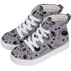 Slam Dunk Basketball Gray Kids  Hi-top Skate Sneakers by mccallacoulturesports