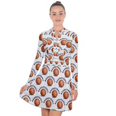 Orange Basketballs Long Sleeve Panel Dress by mccallacoulturesports