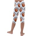 Orange Basketballs Kids  Lightweight Velour Capri Leggings  View4