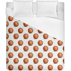 Orange Basketballs Duvet Cover (california King Size) by mccallacoulturesports