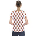 Orange Basketballs Short Sleeve Front Detail Top View2