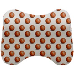 Orange Basketballs Head Support Cushion by mccallacoulturesports