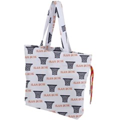 Slam Dunk Baskelball Baskets Drawstring Tote Bag by mccallacoulturesports