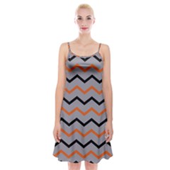 Basketball Thin Chevron Spaghetti Strap Velvet Dress by mccallacoulturesports