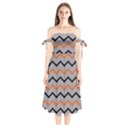 Basketball Thin Chevron Shoulder Tie Bardot Midi Dress View1