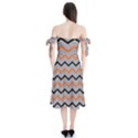 Basketball Thin Chevron Shoulder Tie Bardot Midi Dress View2