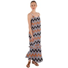 Basketball Thin Chevron Cami Maxi Ruffle Chiffon Dress by mccallacoulturesports