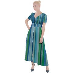 Painted Stripe Button Up Short Sleeve Maxi Dress by dressshop