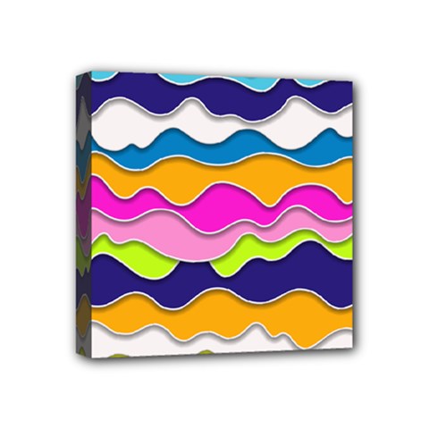 Bubble Liquid Print Mini Canvas 4  X 4  (stretched) by designsbymallika