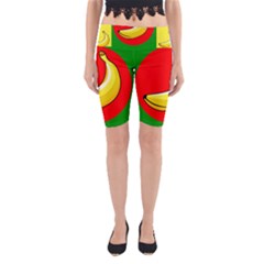 Banana Republic Flags Yellow Red Yoga Cropped Leggings by HermanTelo