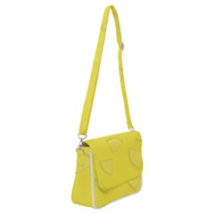 Yellow Pineapple Background Shoulder Bag With Back Zipper by HermanTelo