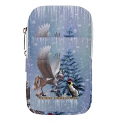 Merry Christmas, Funny Pegasus With Penguin Waist Pouch (small) by FantasyWorld7