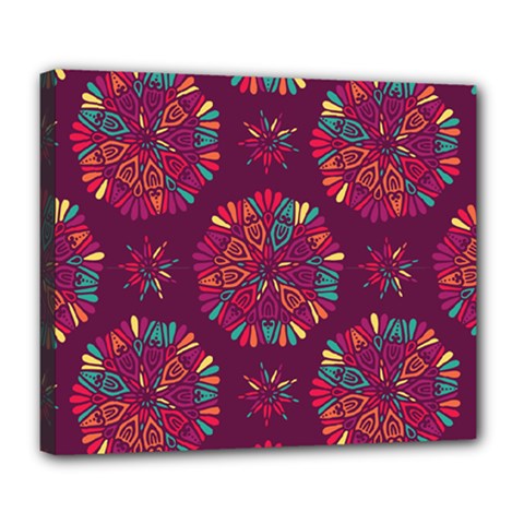 Circle Pattern Deluxe Canvas 24  X 20  (stretched) by designsbymallika