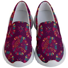 Circle Pattern Kids Lightweight Slip Ons by designsbymallika