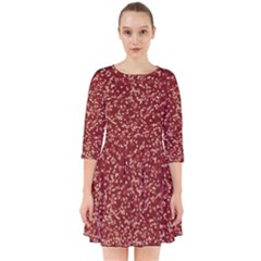 Burgundy Red Confetti Pattern Abstract Art Smock Dress by yoursparklingshop