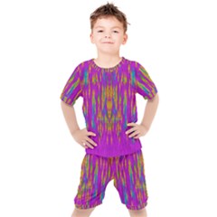 Festive Rainbow, Season To Wear Popart Kids  Tee And Shorts Set by pepitasart