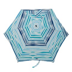 Blue Waves Pattern Mini Folding Umbrellas by designsbymallika