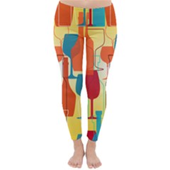 I Love Wine Classic Winter Leggings by designsbymallika