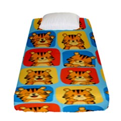 Cute Tiger Pattern Fitted Sheet (single Size) by designsbymallika