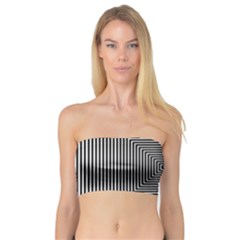 Maze Design Black White Background Bandeau Top by HermanTelo