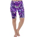 Botanical Violet Print Pattern 2 Cropped Leggings  View1