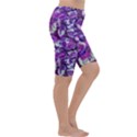 Botanical Violet Print Pattern 2 Cropped Leggings  View3